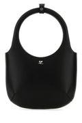 Courreges Woman Black Leather Holy Handbag