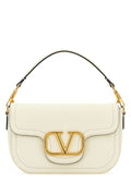 Valentino Garavani Woman Ivory Leather Alltime Shoulder Bag