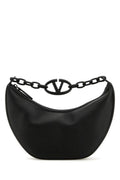 Valentino Garavani Woman Black Leather Hobo Vlogo Moon Handbag