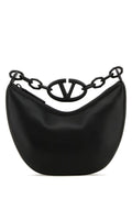 Valentino Garavani Woman Black Leather Hobo Vlogo Moon Handbag