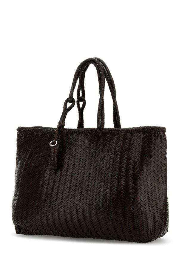 Lemaire Woman Brown Leather Xl Shopping Bag