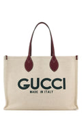 Gucci Woman Sand Canvas Shopping Bag
