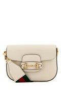 Gucci Woman Ivory Leather Mini Horsebit 1955 Shoulder Bag