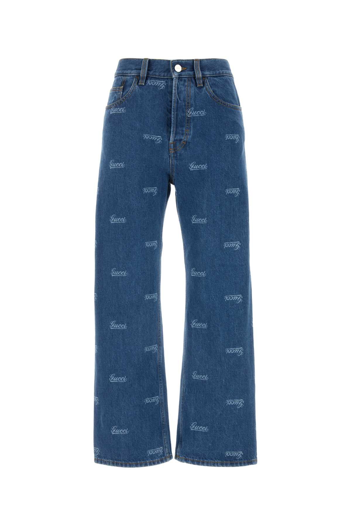 GUCCI Printed Denim Jeans for Women - Seasonal Style