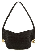Bottega Veneta Woman Dark Brown Nappa Leather Mini Solstice Shoulder Bag