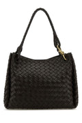 Bottega Veneta Woman Dark Brown Leather Large Parachute Shoulder Bag