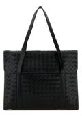 Bottega Veneta Man Black Leather Avenue Shopping Bag