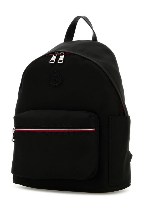 Moncler Man Black Nylon Blend New Pierrick Backpack