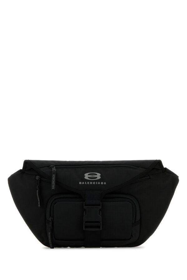 Balenciaga Woman Black Fabric Large Unity Belt Bag