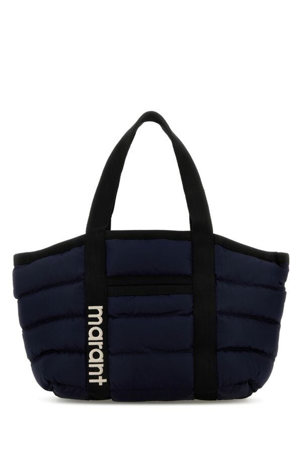 Isabel Marant Woman Navy Blue Fabric Darwen Shopping Bag