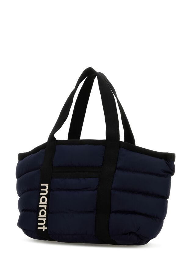 Isabel Marant Woman Navy Blue Fabric Darwen Shopping Bag