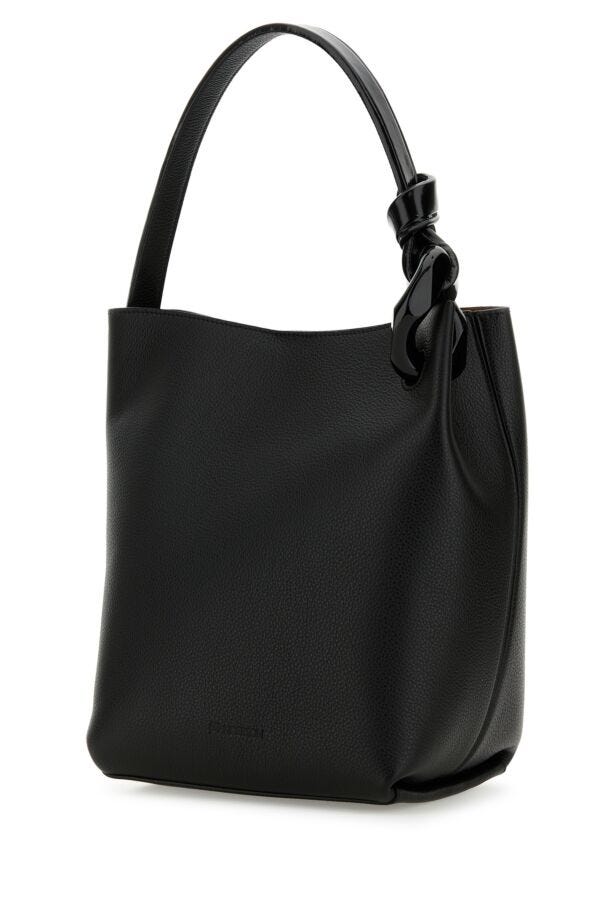 Jw Anderson Woman Black Leather Jwa Corner Shoulder Bag