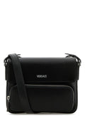 Versace Man Black Leather Crossbody Bag