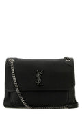 Saint Laurent Woman Black Leather Large Niki Bag