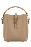 Saint Laurent Woman Cappuccino Leather Mini Le 37 Bucket Bag