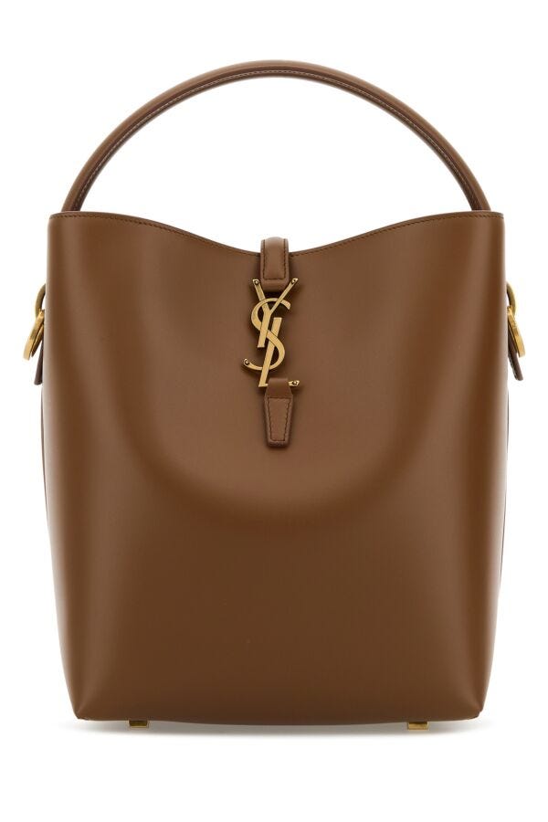 Saint Laurent Woman Caramel Leather Le 37 Bucket Bag