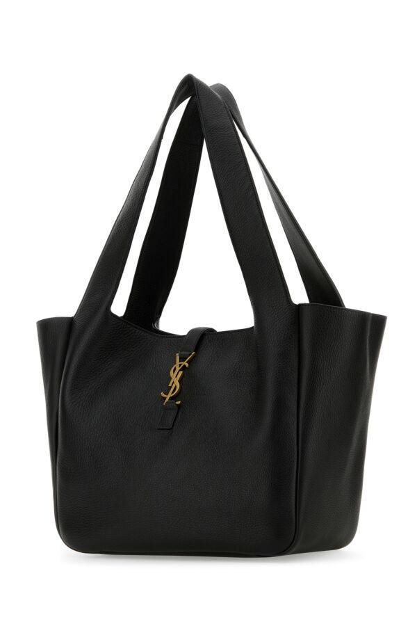 Saint Laurent Woman Black Leather Le 5 ÃƒÆ’Ã†â€™Ãƒâ€šÃ‚Â  7 Bea Shopping Bag