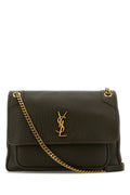 Saint Laurent Woman Dark Green Leather Large Niki Bag
