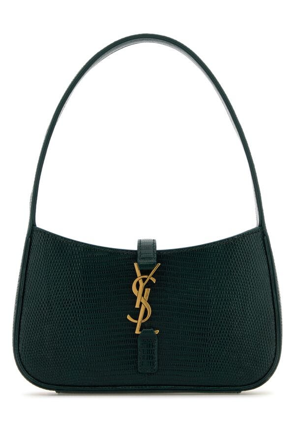 Saint Laurent Woman Bottle Green Leather Mini Le 5 ÃƒÆ’Ã†â€™Ãƒâ€šÃ‚Â  7 Handbag