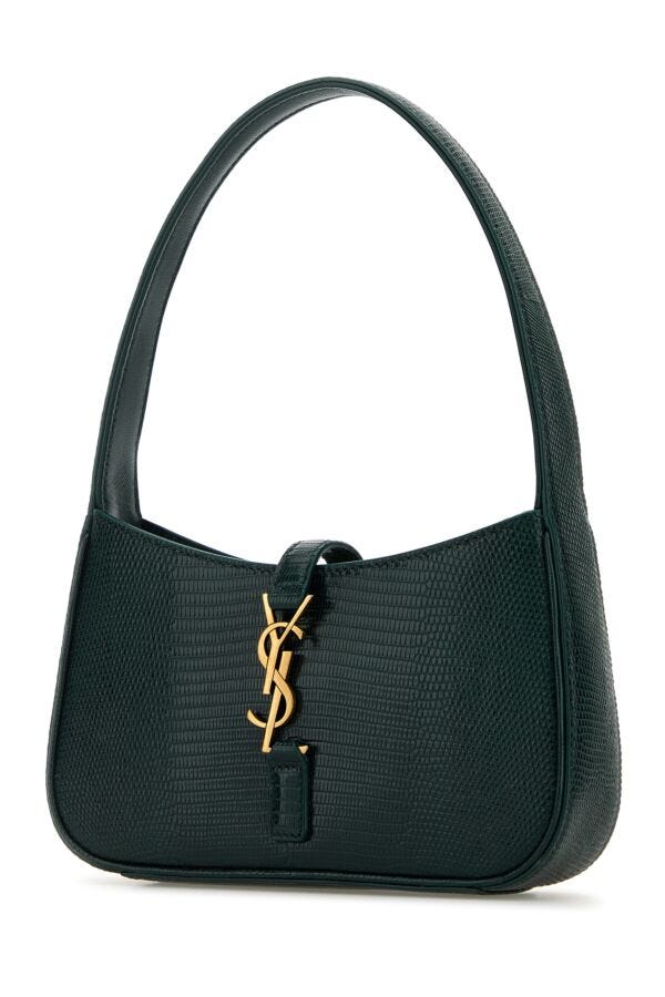 Saint Laurent Woman Bottle Green Leather Mini Le 5 ÃƒÆ’Ã†â€™Ãƒâ€šÃ‚Â  7 Handbag