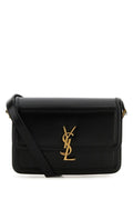 Saint Laurent Woman Black Leather Medium Solferino Crossbody Bag