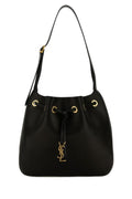 Saint Laurent Woman Black Seau Flat Shoulder Bag
