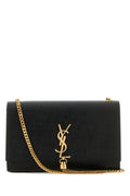 Saint Laurent Woman Black Leather Medium Kate Shoulder Bag