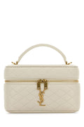 Saint Laurent Woman Ivory Nappa Leather Vanity Gaby Handbag