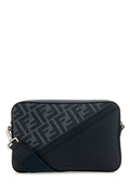 Fendi Man Multicolor Fabric And Leather Fendi Diagonal Crossbody Bag