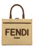 Fendi Woman Raffia Small Sunshine Shopping Bag