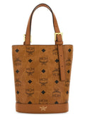 Mcm Woman Printed Canvas Mini Aren Bucket Bag