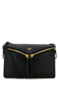 Mcm Woman Black Leather Small Diamant 3D Crossbody Bag