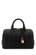 Mcm Woman Printed Canvas Small Ella Boston Handbag