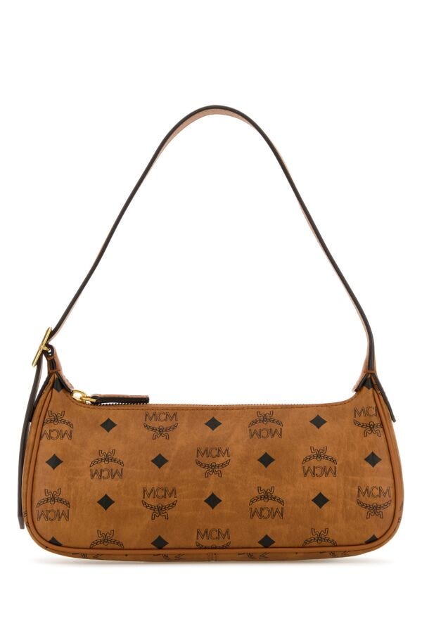 Mcm Woman Printed Canvas Aren Shoulder Bag