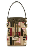 Fendi Woman Embroidered Canvas Mon Tresor Bucket Bag