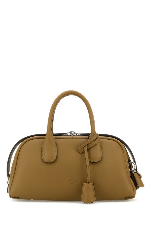 Tod's Woman Khaki Leather Small Darsena Handbag