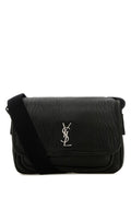 Saint Laurent Man Black Leather Small Messenger Crossbody Bag