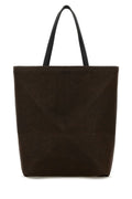 Loewe Man Dark Brown Canvas Large Puzzle Fold Shopping Bag