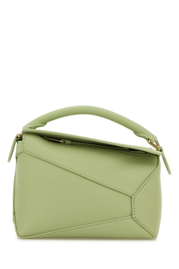 Loewe Woman Pastel Green Leather Mini Puzzle Handbag