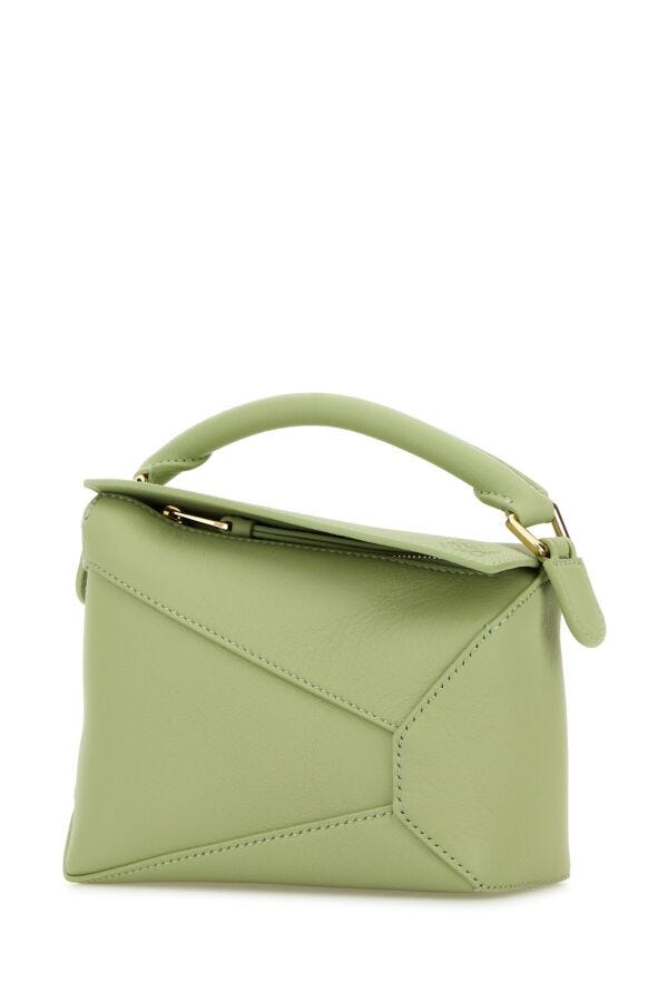 Loewe Woman Pastel Green Leather Mini Puzzle Handbag
