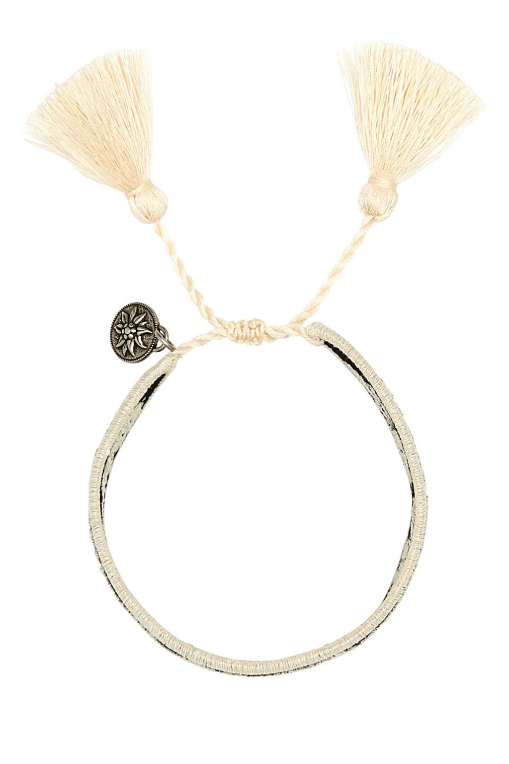 PRADA Two-tone Suede and Fabric Mini Bracelet