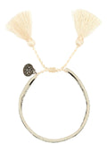 PRADA Two-tone Suede and Fabric Mini Bracelet