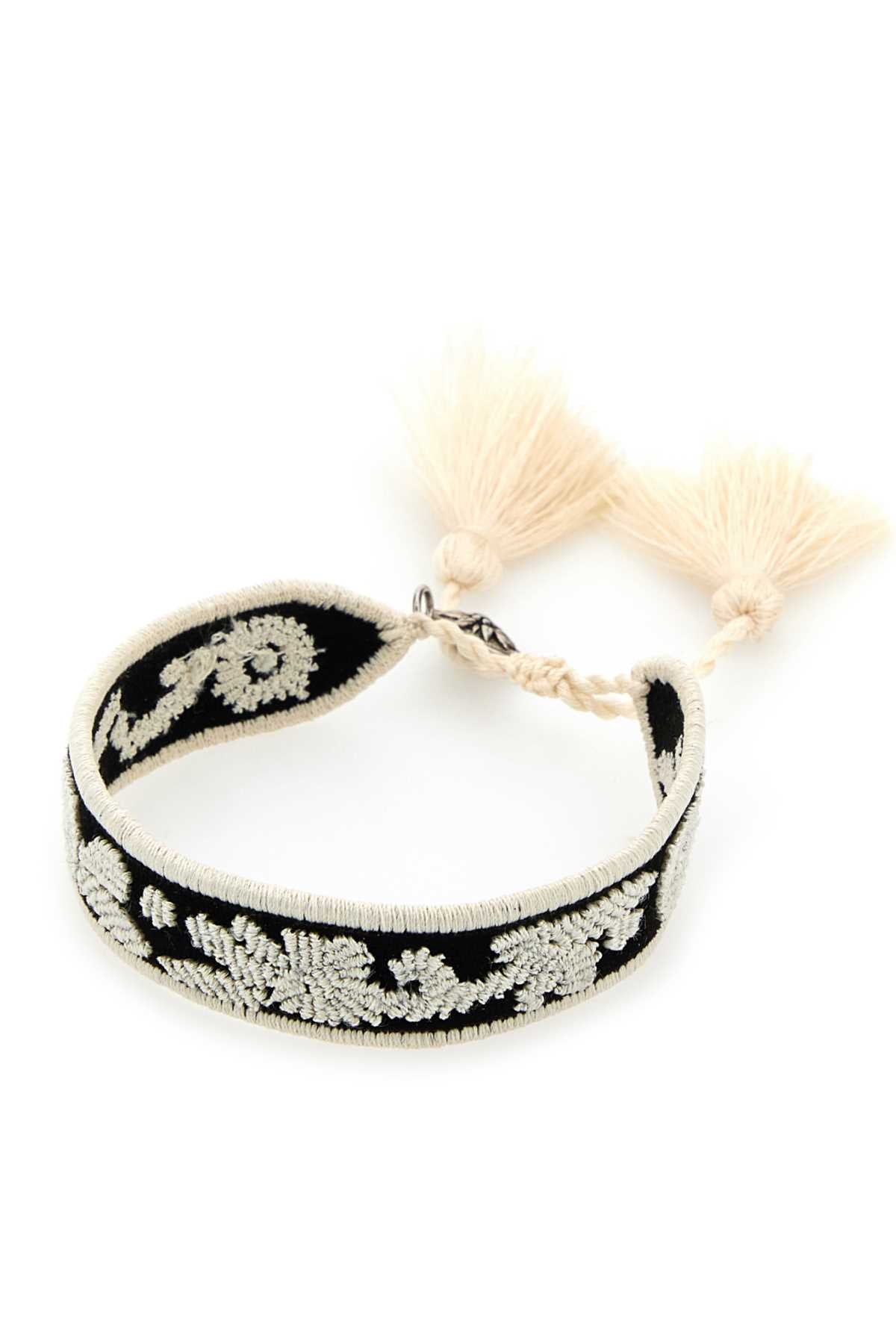 PRADA Two-tone Suede and Fabric Mini Bracelet