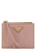 PRADA Mini Leather Wallet with Golden Finishing