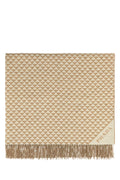 PRADA Embroidered Wool Blend Symbole Double Blanket (135 cm x 185 cm)