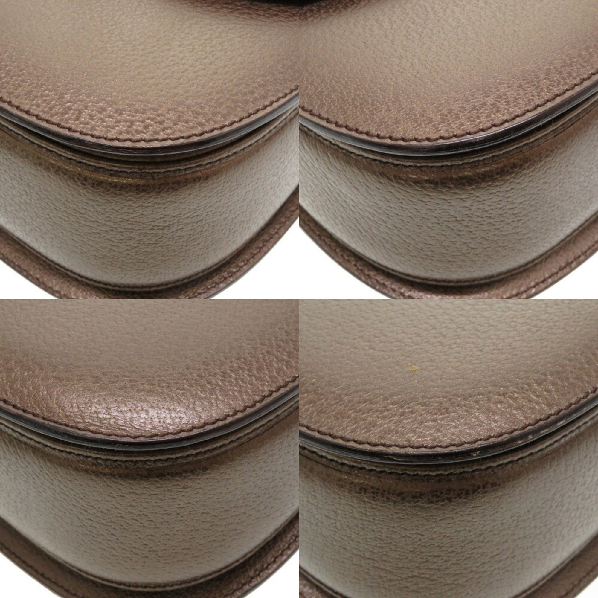 Gucci bamboo leather bronze