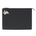 FENDI Selleria Stitch FF Clutch Bag bag Leather Black 7V99