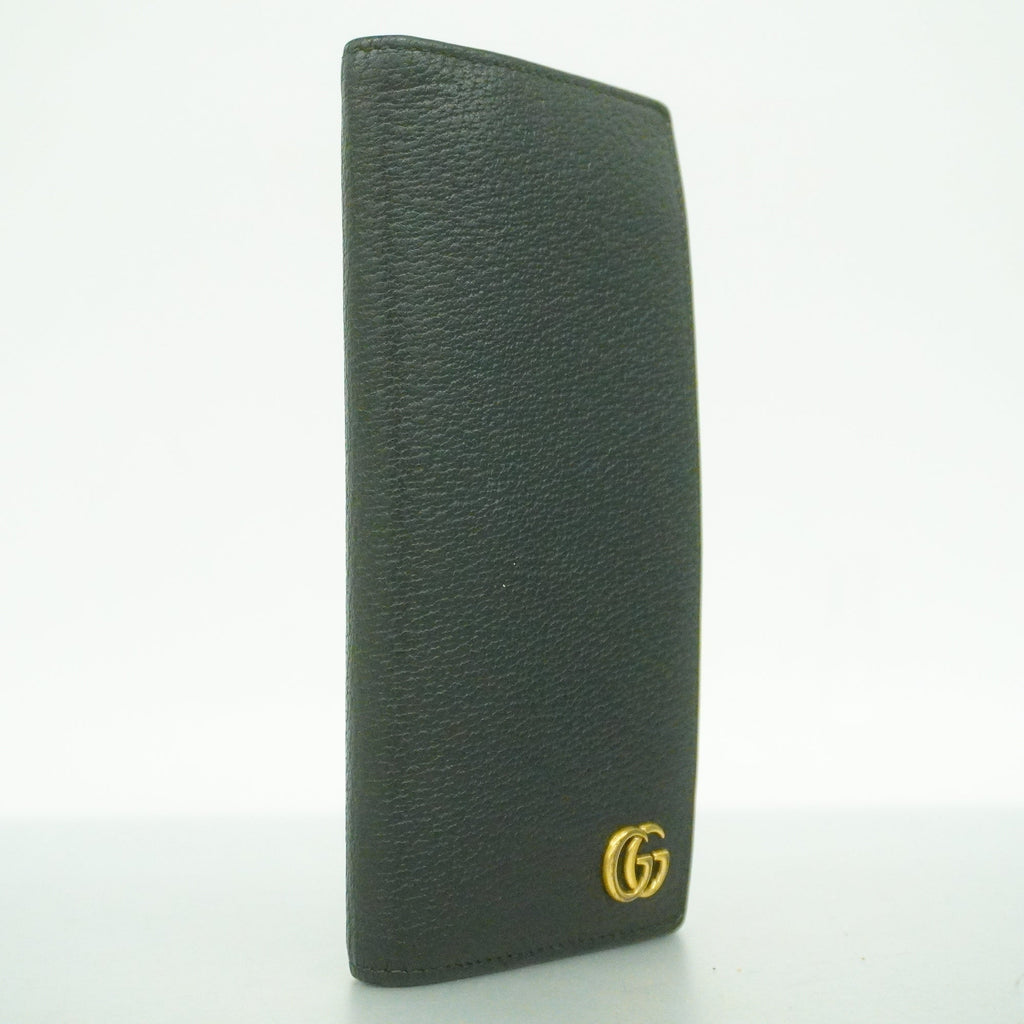 GUCCI  GG Marmont 428740 Women's Leather Long Wallet [bi-fold] Black
