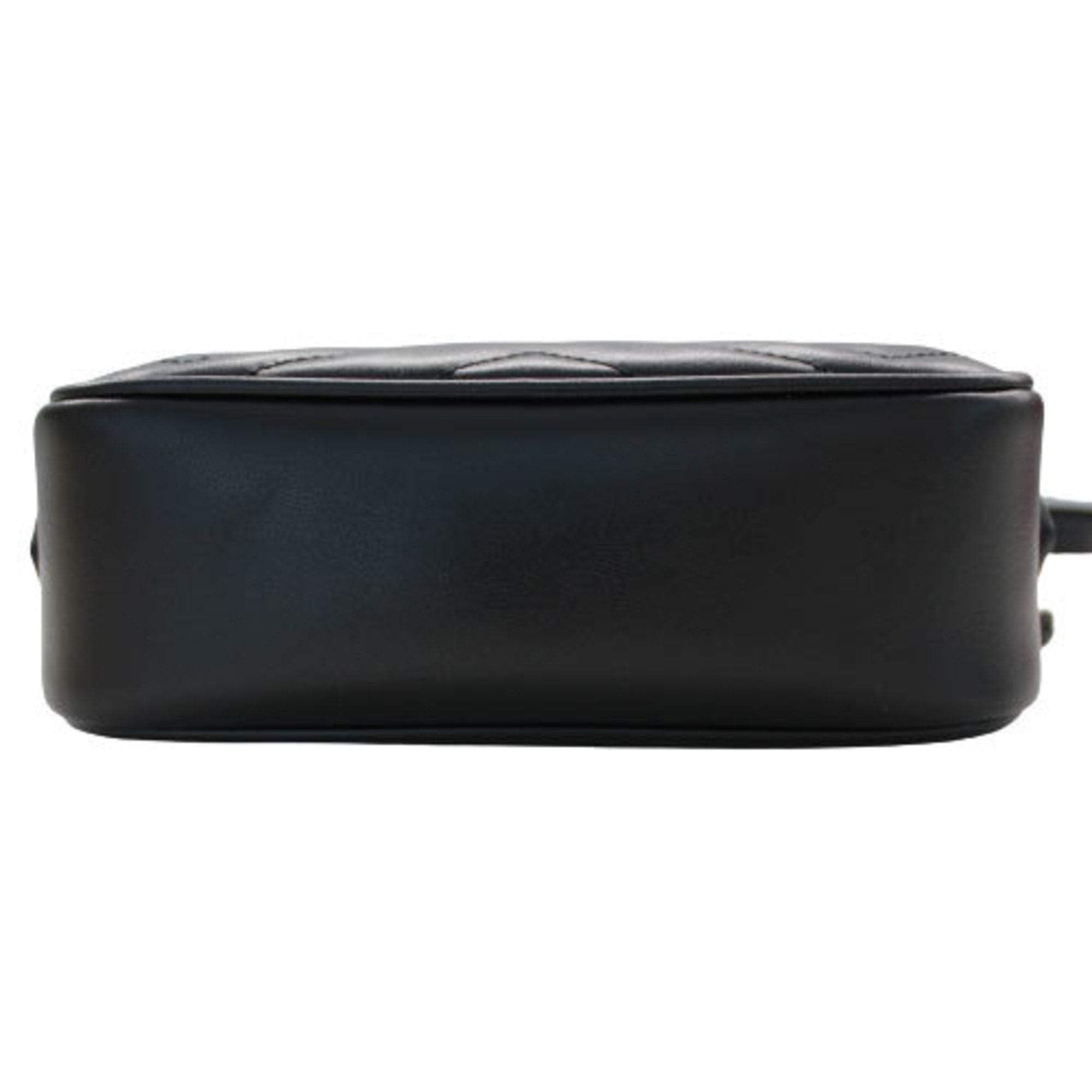 GUCCI Bag Women's GG Marmont Shoulder Leather Black 634936 Quilting