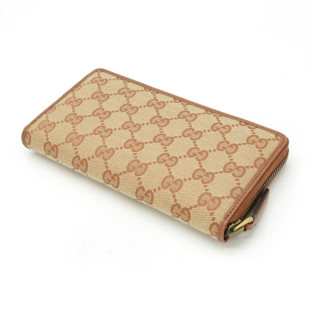 Canvas NY Yankees Model MLB Major League Collaboration Round Long Wallet Khaki Beige Brick Red 547791